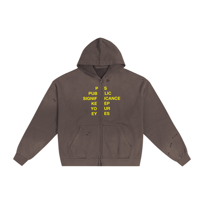 G.G.Y.Y. ZIPPED HOODIE