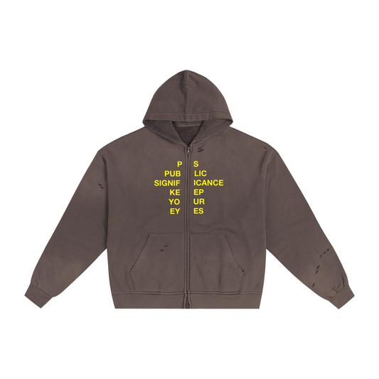 G.G.Y.Y. ZIPPED HOODIE