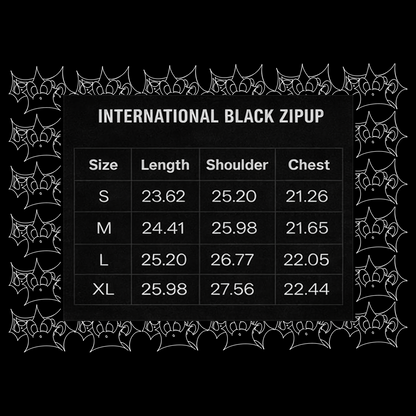 INTERNATIONAL BLACK ZIPUP